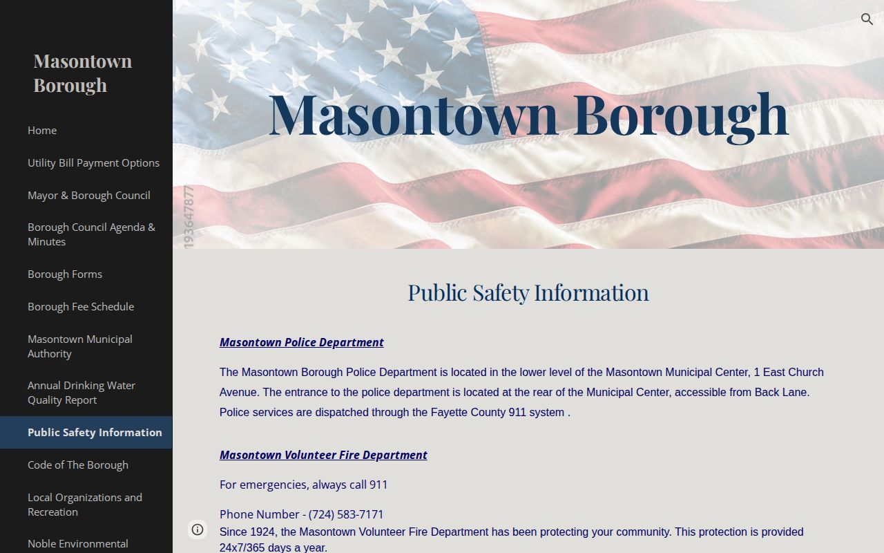 Fayette County Masontown police arrest records source page